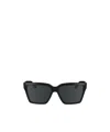 Victoria Beckham 57mm Chain Rectangular Sunglasses In Black