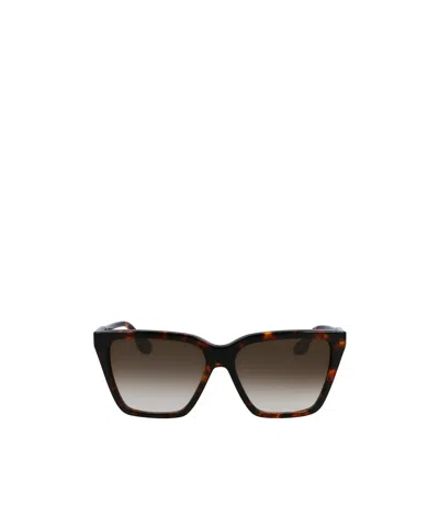 Victoria Beckham Square-frame Sunglasses In Brown