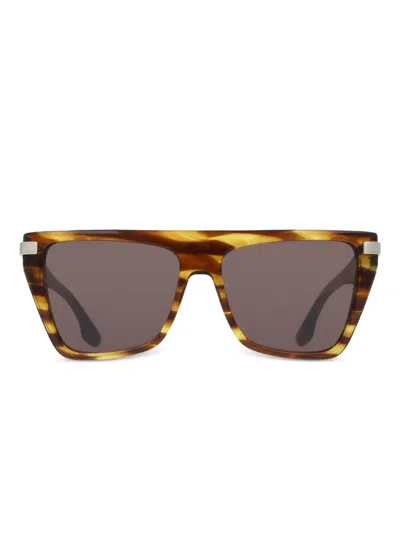 Victoria Beckham Square-frame Sunglasses In Brown