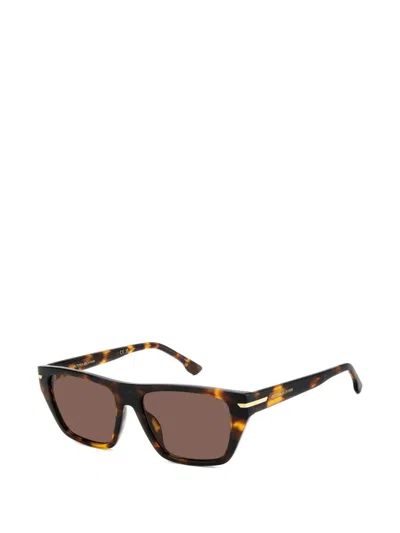 Victoria Beckham Square-frame Sunglasses In Brown