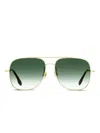 Victoria Beckham Square-frame Sunglasses In Gold