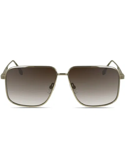 Victoria Beckham Square-frame Sunglasses In Gold