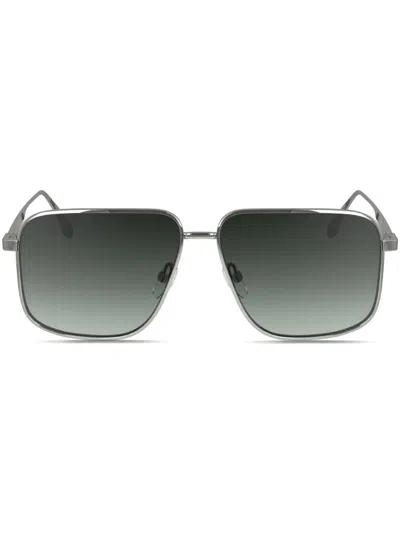 Victoria Beckham Square-frame Sunglasses In Metallic