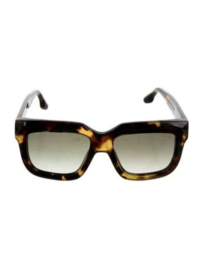 Pre-owned Victoria Beckham Square Gradient Sunglasses In Brown
