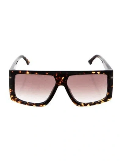 Pre-owned Victoria Beckham Square Gradient Sunglasses In Brown