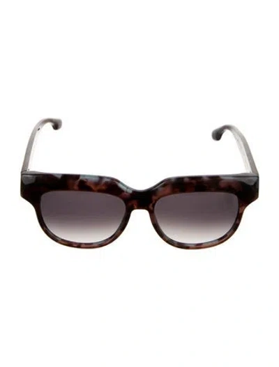 Pre-owned Victoria Beckham Square Gradient Sunglasses In Burgundy