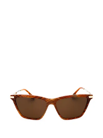 Victoria Beckham Square-frame Sunglasses In Brown