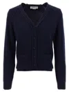 Victoria Beckham 'hem' Cardigan With V-neckline And Pockets In Blue