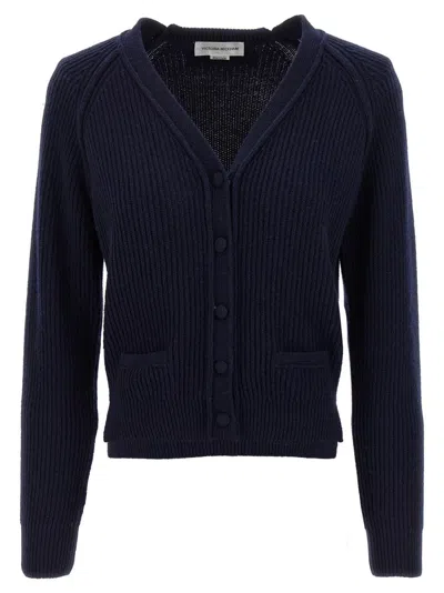 VICTORIA BECKHAM STEPPED HEM' CARDIGAN
