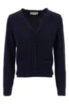 Victoria Beckham 'hem' Cardigan With V-neckline And Pockets In Blue