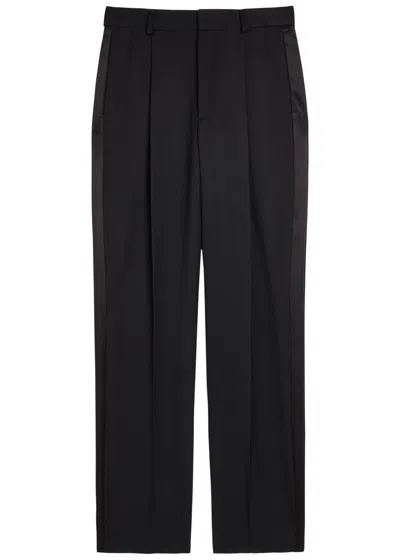 Victoria Beckham Straight-leg Canvas Trousers In Black