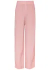 VICTORIA BECKHAM STRAIGHT-LEG CRINKLED CADY TROUSERS