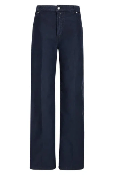 Victoria Beckham Straight Leg Five-pocket Pants In Blue