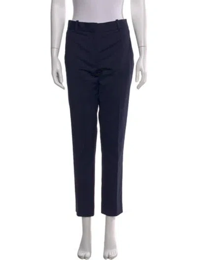 Pre-owned Victoria Beckham Straight Leg Pants In Blue