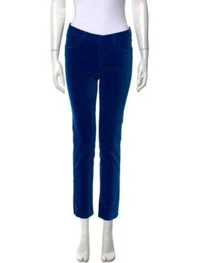 Pre-owned Victoria Beckham Straight Leg Pants In Blue