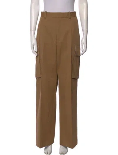Pre-owned Victoria Beckham Straight Leg Pants In Brown