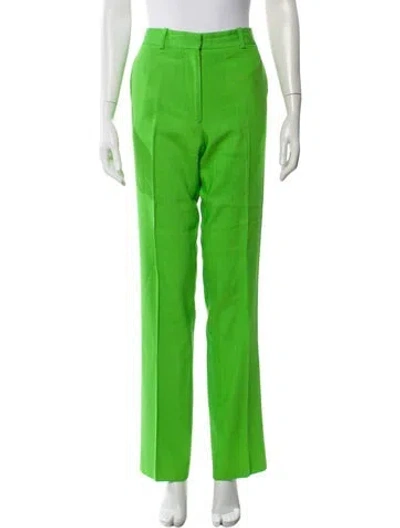 Pre-owned Victoria Beckham Straight Leg Pants In Green