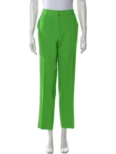 Pre-owned Victoria Beckham Straight Leg Pants In Green