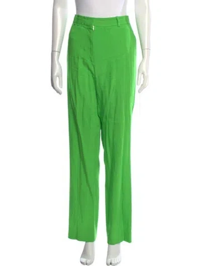 Pre-owned Victoria Beckham Straight Leg Pants In Green