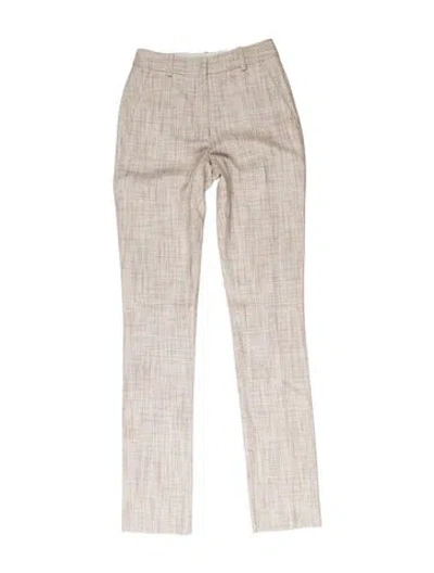 Pre-owned Victoria Beckham Straight Leg Pants In Neutral