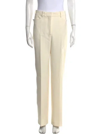 Pre-owned Victoria Beckham Straight Leg Pants In Neutral