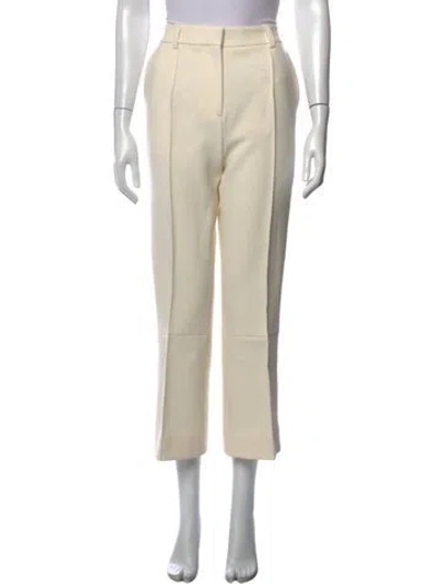 Pre-owned Victoria Beckham Straight Leg Pants In Neutrals