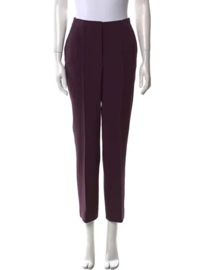 Pre-owned Victoria Beckham Straight Leg Pants In Purple