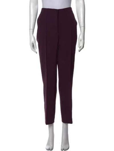 Pre-owned Victoria Beckham Straight Leg Pants In Purple