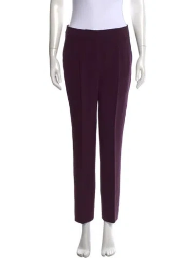 Pre-owned Victoria Beckham Straight Leg Pants In Purple