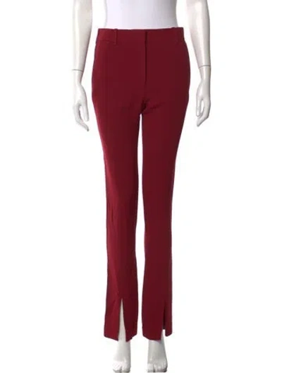 Pre-owned Victoria Beckham Straight Leg Pants In Red