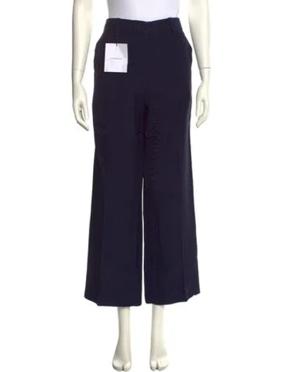 Pre-owned Victoria Beckham Straight Leg Pants W/ Tags In Blue