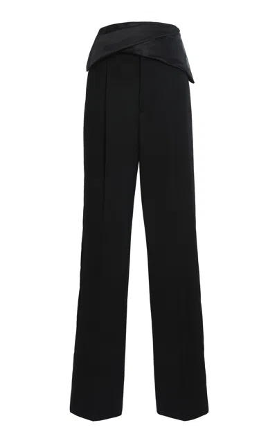 Victoria Beckham Straight Leg Tailored Trouser In Black