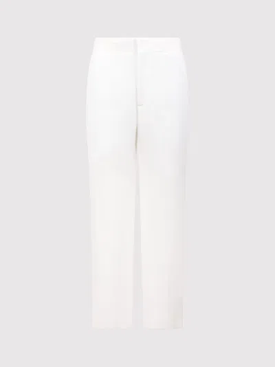 Victoria Beckham Straight Leg Trousers In White