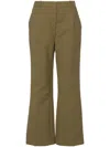 Victoria Beckham Straight Leg Trousers In Green