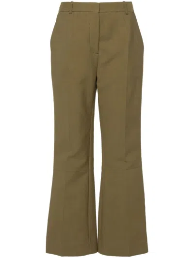 Victoria Beckham Straight Leg Trousers In Green