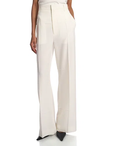 Victoria Beckham Straight Leg Trousers In White
