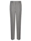 Victoria Beckham Straight-leg Trousers With Tailored Silhouette And Subtle Sheen In Gray