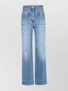 Victoria Beckham Straight Trousers With Belt Loops And Pockets