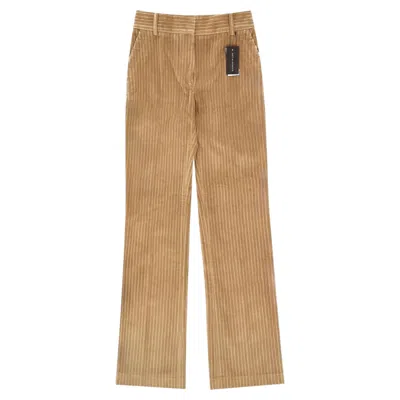 Pre-owned Victoria Beckham Straight-leg Corduroy Trousers In Brown