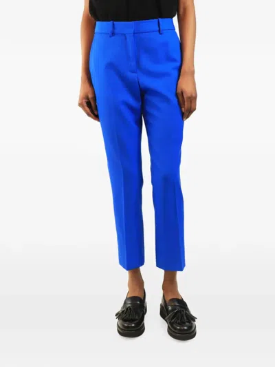 Pre-owned Victoria Beckham Straight-leg Tailored Trousers In Blue