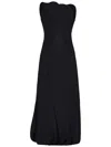 Shop Victoria Beckham Strapless Maxi Dress In Black Viscose Blend