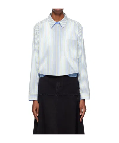 Victoria Beckham Stripe Detail Shirt In Black
