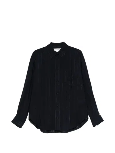 Victoria Beckham Stripe-pattern Shirt In Black
