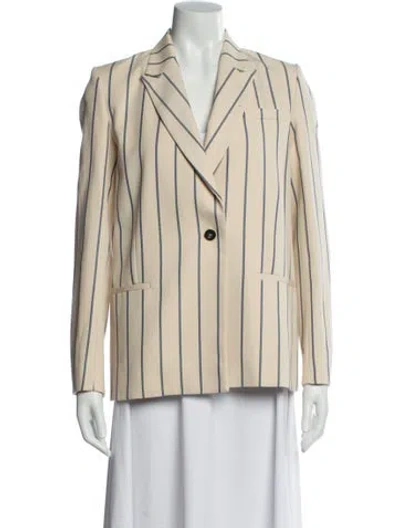 Pre-owned Victoria Beckham Striped Blazer In Neutral