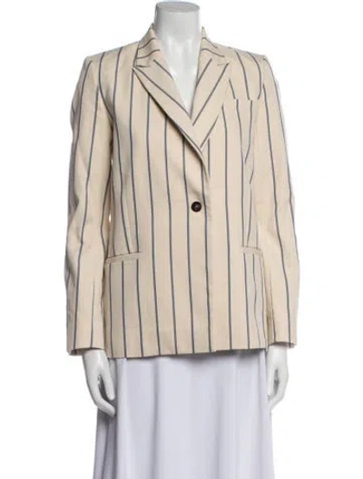 Pre-owned Victoria Beckham Striped Blazer In Neutral