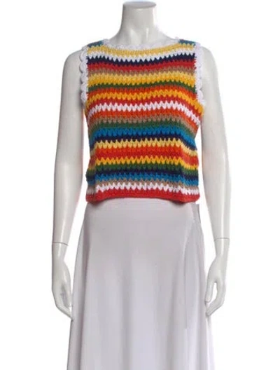 Pre-owned Victoria Beckham Striped Crew Neck Sweater W/ Tags In Multi