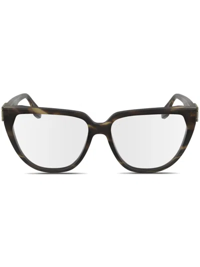 Victoria Beckham Striped Glasses In Multi