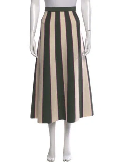 Pre-owned Victoria Beckham Striped Midi Length Skirt In Multi