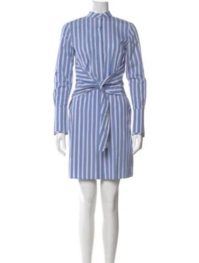 Pre-owned Victoria Beckham Striped Mini Dress In Blue
