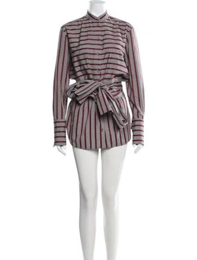Pre-owned Victoria Beckham Striped Mini Dress In Multi